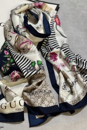 شال ابریشم توییل طرح گوچی کد 3890409