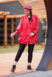 مانتو پاییزه مدل تک دگمه کد 3891411