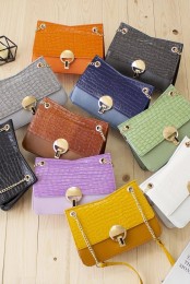 کیف بند زنجیری چرم طرحدار کد 3902992