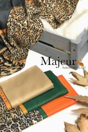 شال پاییزه حاشیه کمربند پلنگی کد 3912794