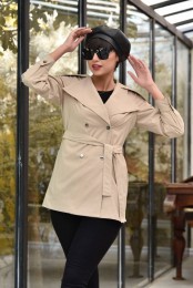 بارانی آستردار کمربندی کد 3918326