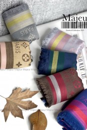 شال کشمیر پاییزه طرح لویی ویتون کد 3922435