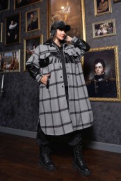 مانتو پاییزه مدل هانیتا طوسی کد 3924571