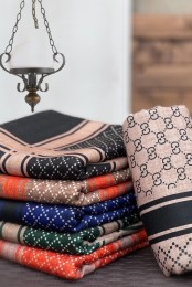 روسری نخی پاییزه طرح گوچی کد 3928334