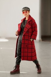 پالتو قرمز مدل مهتاب کد 3932066