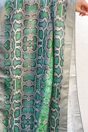 شال پاییزه پوست ماری سبز کد 3944007