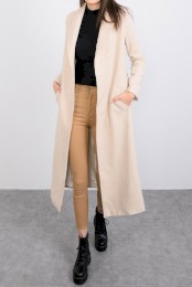 پالتو ترک ساده کمردار کد 3956470