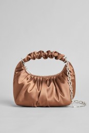 کیف قهوه ای بند نگینی برند اسپانیا برشکا کد 3959528