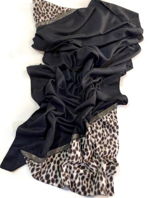 شال موهر مشکی با طرح پلنگی کد 3970595