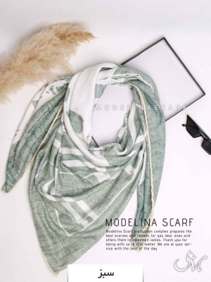 روسری نخی زمستانه سبز