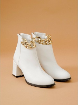 نیم بوت پاشنه بلند زنجیردار ترک کد 3989024