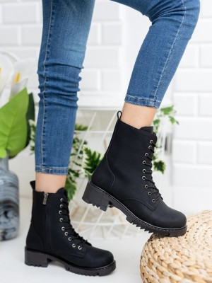 بوت مشکی بنددار ترک کد 3989851