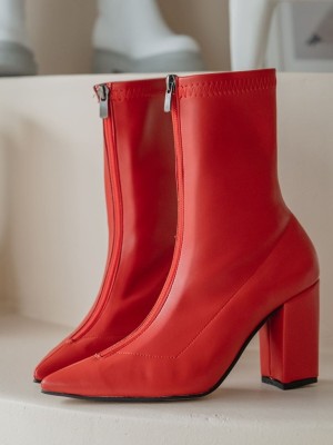 بوت چرم مات قرمز ترک کد 3992426