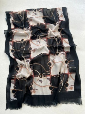 شال بهاره مشکی کرم کد 4024869