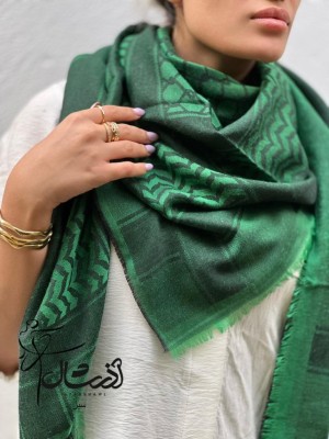 روسری پاییزه مدل عربی سبز
