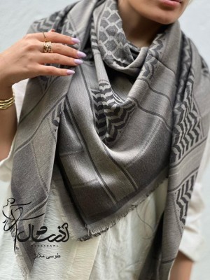 روسری پاییزه مدل عربی طوسی ملانژ