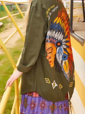 بارانی طرح دار یشمی