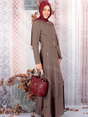 مانتو شکلاتی بلند