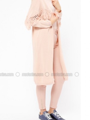 مانتو کتی بافتنی صورتی