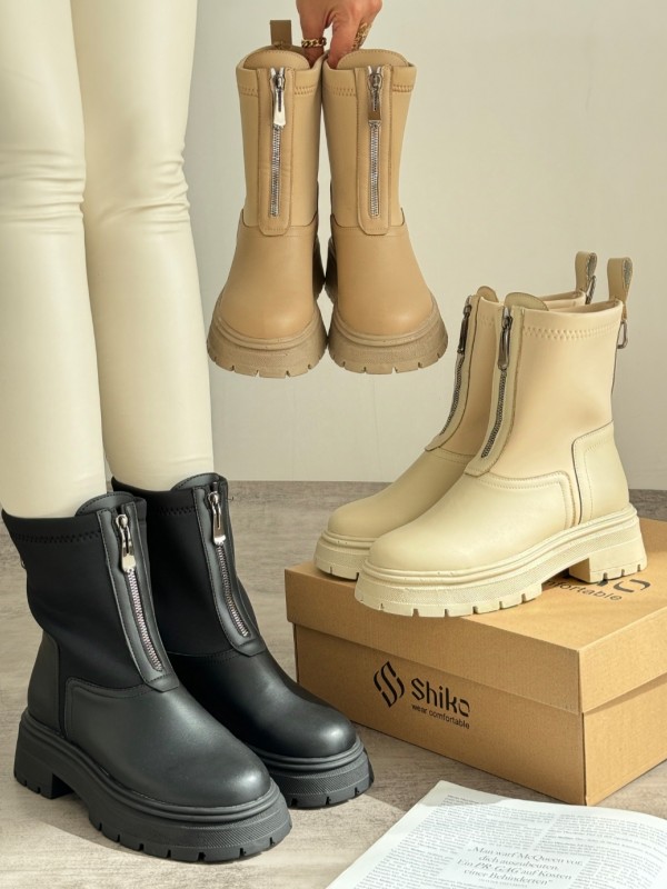 نیم بوت وسط زیپ شالو 1845