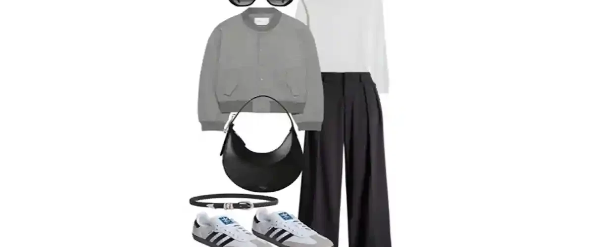 انواع ست شلوار پارچه ای با کتونی