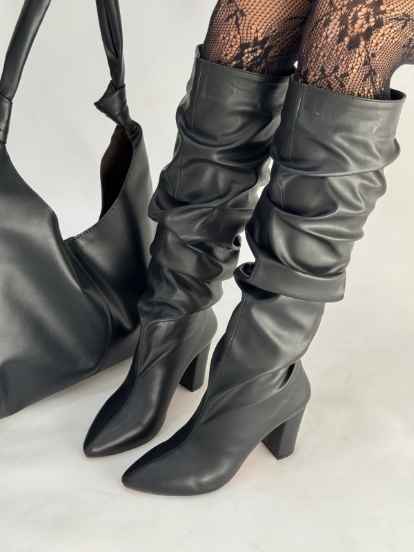 بوت پاشنه چروک بلند مکس 2382