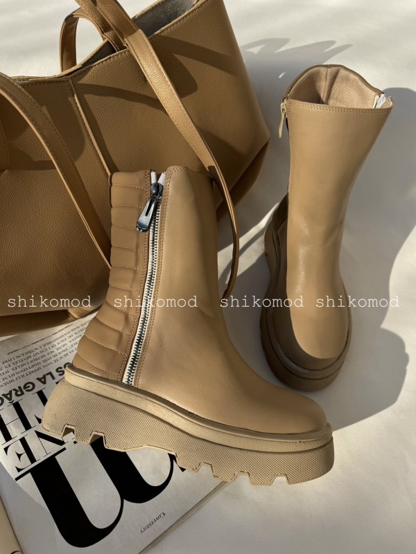 نیم بوت دو زیپ دوختی شالو 1936