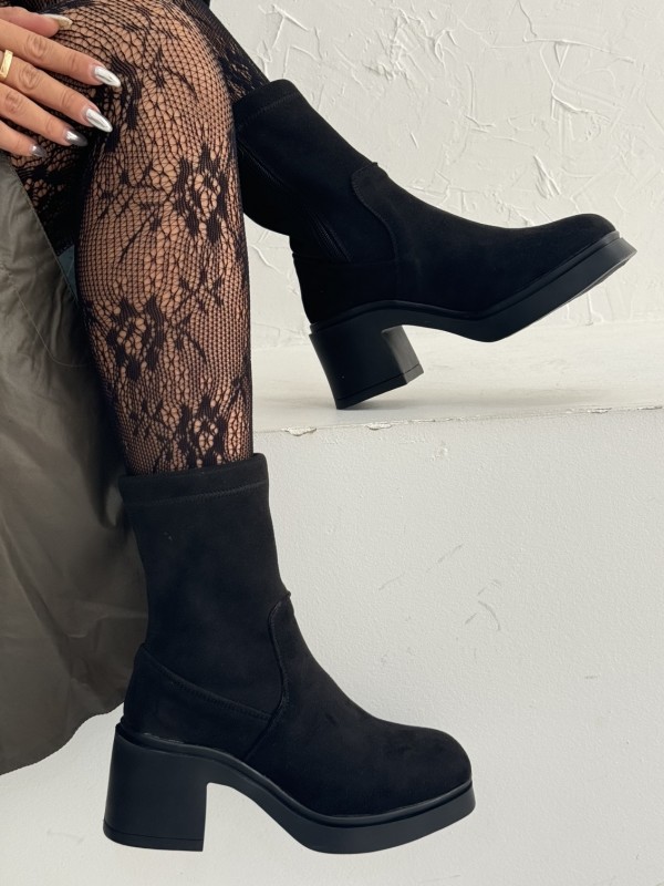 نیم بوت خوکی زیپی پاشنه 2322