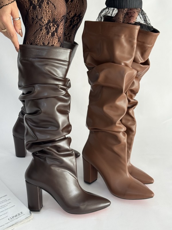 بوت پاشنه چروک بلند مکس 2382