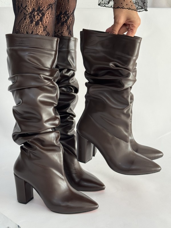 بوت پاشنه چروک بلند مکس 2382