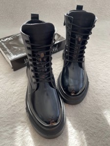 نیم بوت ورنی مات ترکیبی 808