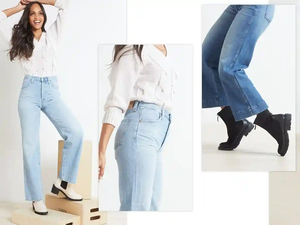 شلوار واید با چه کفشی ست میشه? نیم بوت‌ها