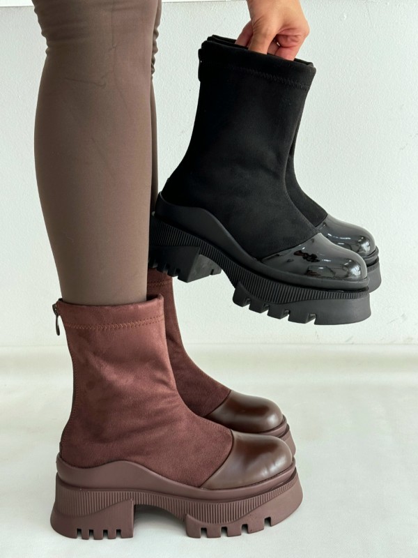 نیم بوت پشت زیپ برت 2357