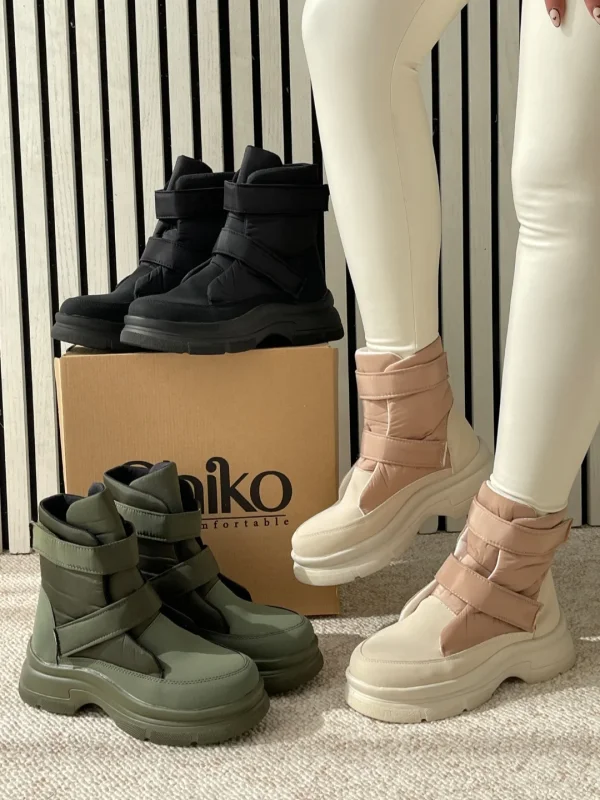 نیم بوت دو چسب کاپشنی مکس 1063