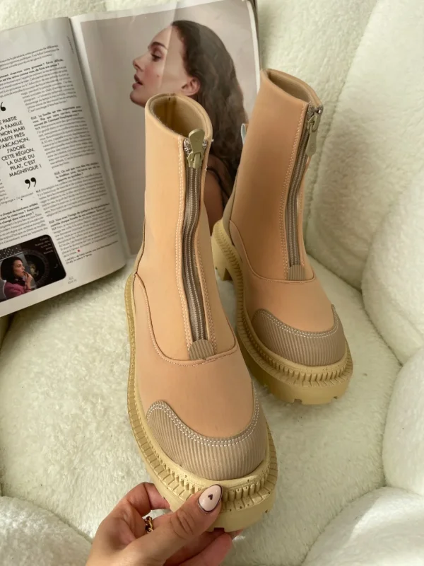 نیم بوت وسط زیپ صفار1331