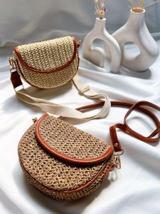 کیف نیم گرد رافیا 3366