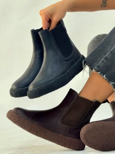 نیم بوت دوکش چرمی 4282