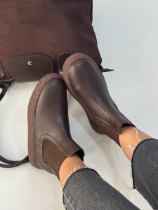 نیم بوت دوکش چرمی 4282