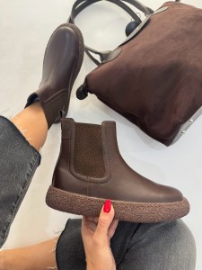 نیم بوت دوکش چرمی 4282