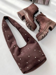 کیف نگین دسته دار پهن  3499