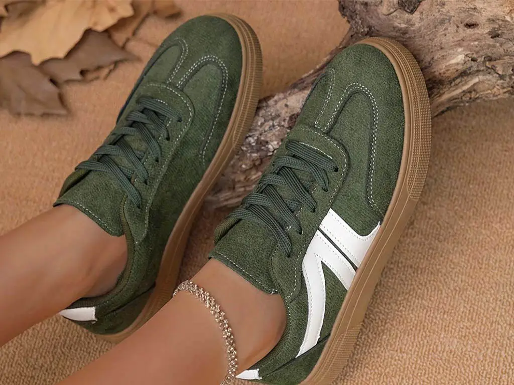 کفش زیتونی زنانه