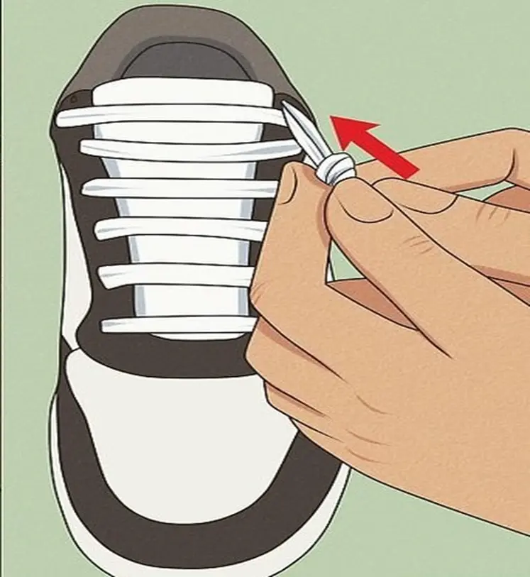 بستن بند کفش مدل صاف