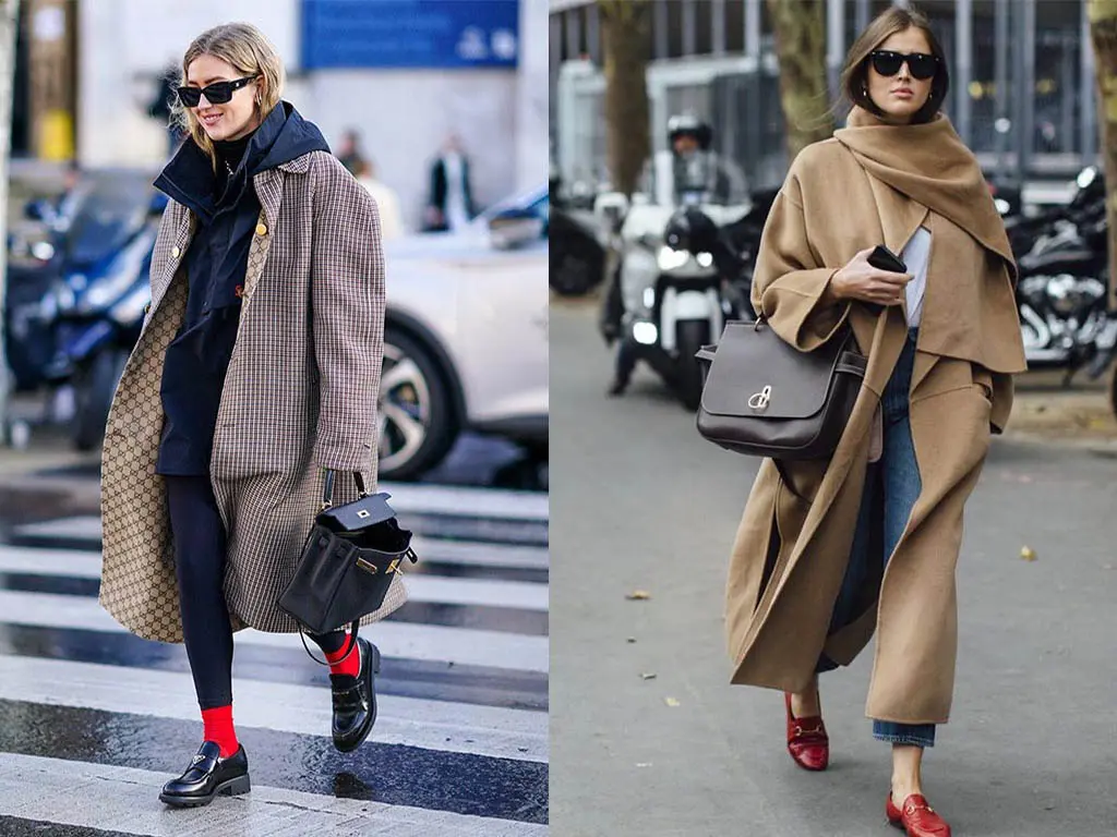 کفش کالج با مانتو پشمی