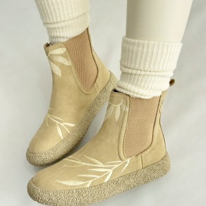 نیم بوت گلدوزی زیره برفی روژکا 4204