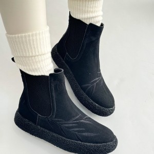 نیم بوت گلدوزی زیره برفی روژکا 4204