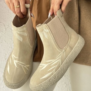 نیم بوت گلدوزی زیره برفی روژکا 4204