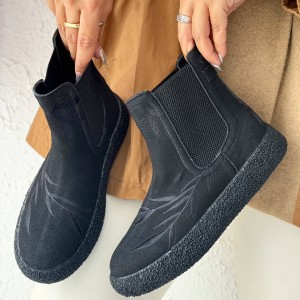 نیم بوت گلدوزی زیره برفی روژکا 4204