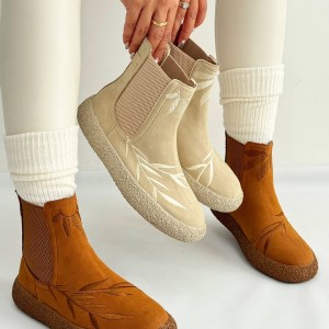 نیم بوت گلدوزی زیره برفی روژکا 4204