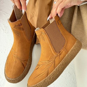 نیم بوت گلدوزی زیره برفی روژکا 4204