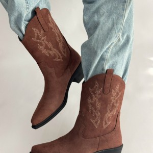 نیم بوت پاشنه گلدوزی شوگو4244